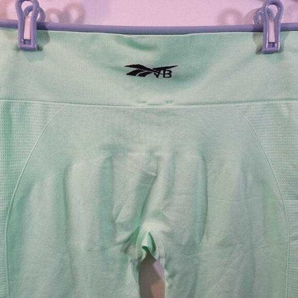 Reebok x Victoria Beckham Womens Seamless Leggings Mint Green Size L NEW - Picture 5 of 7